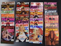 Thirty Playboy vintage erotica magazines dating from 1976 onwards