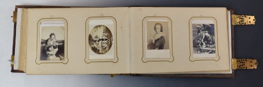 Victorian Grand Tour brass-bound Carte Visite album relating to the Wedderburn family with inset