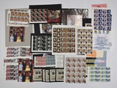 Machin definitive stamps 2002-2006 in corner blocks of 12 including high value to £5. Complete sheet