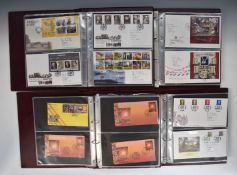 GB Royal Mail first day covers to 2016 in eight Royal Mail presentation folders.