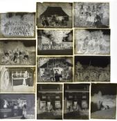 Early 20thC glass plate and other negatives to include river regatta, beach scenes, portraits, dogs,