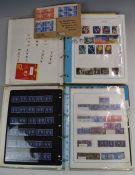 GB mint and used stamp collection in eight folders from QV to QEII including postal history,