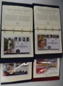 GB coin covers collection in four presentation folders including two Gibraltar 50p Christmas 2004