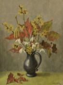 Hubert Williams (1905-1989) watercolour still life flowers in a jug, signed and dated 1986 lower