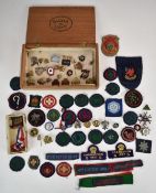 A collection of Girl Guide cloth and enamel badges, together with Boy Scouts, Baden - Powell and