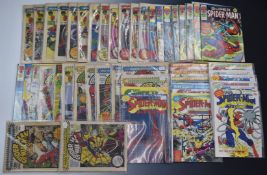 Over 250 Marvel Spiderman Weekly comics numbered 26 onwards dating from 1973 to 1982.