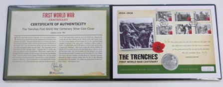 2014 Isle of Man limited edition 374 of 495 £5 silver coin cover in Westminster presentation