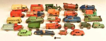 Twenty-four Tri-ang Minic, Schuco, Minimodels Ltd, Wells Brimtoy, Joustra and similar clockwork