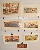 Eight Linda Jane Smith signed limited edition novelty cat prints comprising 'It's a Dogs Life' 106/