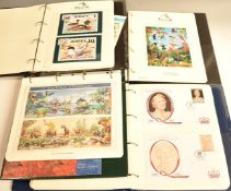 GB Commonwealth stamps, minisheets and covers collection in four folders with birds, binosaurs and