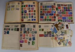 GB and world stamp collection in five albums including the Mercury.