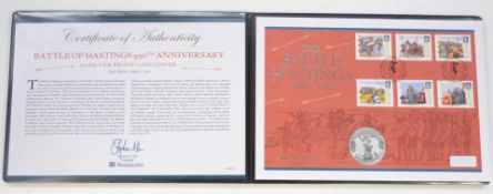 2016 Alderney limited edition 117 of 250 Battle of Hastings £5 silver coin cover in Westminster