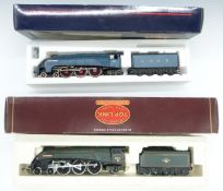 Two 00 gauge LNER/British Railways A4 Pacific locomotives, one Hornby Top Link, the other