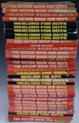 Thirty-four Victor and Warlord boys action/adventure annuals.