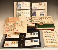 Stanley Gibbons Senator album, two New Zealand first day cover albums, four sundry albums and