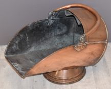 Victorian copper coal scuttle