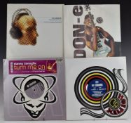 Approximately 100 twelve inch singles