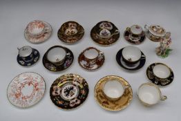 Collection of English porcelain including Royal Crown Derby Imari / Derby figure and a Copeland