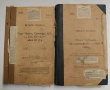 Two 1930s Process Manuals relating to 4.5inch Howitzer, Mark III and Cartridge No1, Mark II with