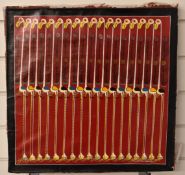 Tanzanian Tinga Tinga acrylic on canvas of long legged toucans, 46 x 46cm