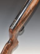 Webley Mark 3 .22 under-lever air rifle with semi-pistol grip, named plaque inset to the stock and