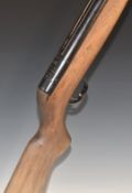 Webley Mark 3 .22 under-lever air rifle with semi-pistol grip, named plaque inset to the stock and