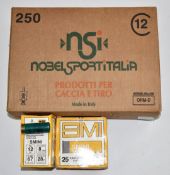One-hundred-and-eighty 12 bore NSI Smini shotgun cartridges, all in original boxes. PLEASE NOTE THAT