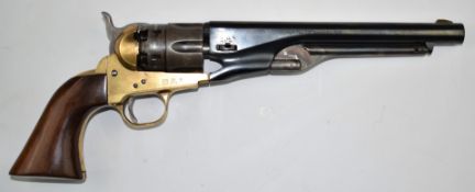 Pietta Henry Krank .44 Colt style six-shot single-action revolver with brass frame and trigger
