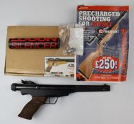 German Original Model 6 .177 target air pistol with shaped and chequered grips and adjustable