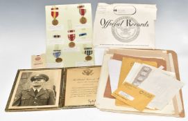 United States of America WW2 and later medals and documentation relating to William M White
