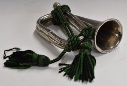 Hawkes & Sons of London military bugle with broad arrow mark and dated 1930