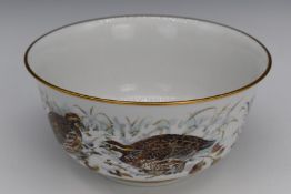 Franklin Mint 'The Bobwhite Quail Gamebird' bowl, diameter 25, H12cm
