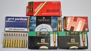 One-hundred-and-thirty .270 rifle cartridges including Federal, RWS and Hornady, most in original