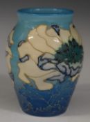Dennis Chinaworks signed limited edition baluster vase decorated with poppies, H13.5cm