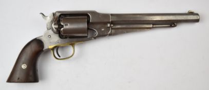 Remington 1858 New Model Army .44 single action six shot American Civil War revolver with brass