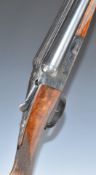 AYA No.3 20 bore side by side shotgun with named and engraved locks, border engraved underside,