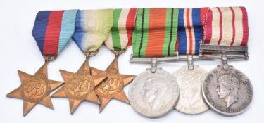 Royal Marines WW2 medal group of five comprising 1939-1945 Star, Atlantic Star, Italy Star,