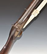 Enfield pattern percussion hammer action 2-band rifle with brass butt plate stamped 'Sirohi State