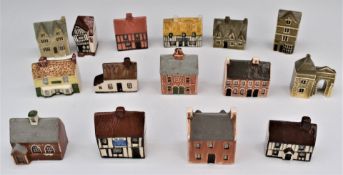 Collection of Suffolk and Coalport cottages etc, tallest 12cm