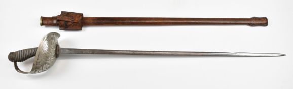 British 1912 pattern Cavalry Officer's sword by Wilkinson, blade no 48167 for 1915 blade, GVR,