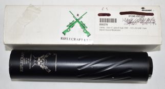 Riflecraft Hardy Gen IV sound moderator to suit a rifle up to .264, in original box. PLEASE NOTE