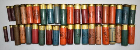 Forty various paper cased collector's shotgun cartridges including Eley Rocket, Velocity, Yeoman,