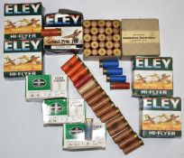 Over 200 12 bore shotgun cartridges including Eley-Kynoch War-Time Issue, Gamebore Clear Pigeon,