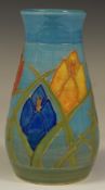 Dennis Chinaworks signed teardrop vase decorated with crocus, believed by the vendor to be one of