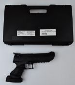 Webley Alecto .177 target air pistol with shaped grips  and adjustable trigger and sights, serial