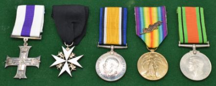 Seaforth Highlanders WW1 Military Cross medal group of five comprising Military Cross, Order of St
