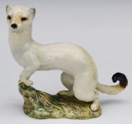 Beswick stoat with winter coat, H14cm