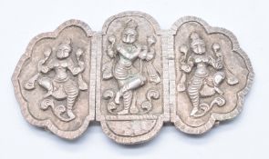 Thai/ Nepalese white metal buckle, 10.5 x 6cm