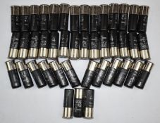 Forty-three 12 bore Gamebore Black Gold shotgun cartridges. PLEASE NOTE THAT A VALID RELEVANT