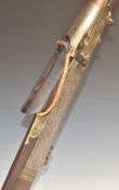 Indian matchlock rifle with sling mounts, engraved and flared muzzle, pierced trigger and 43 inch